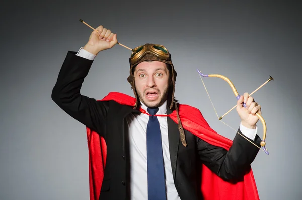 Man wearing red clothing in funny concept — Stock Photo, Image