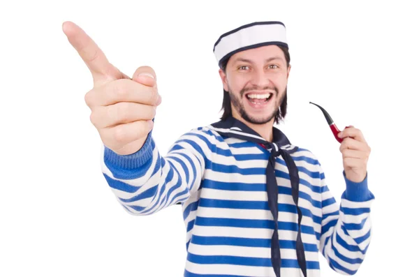 Funny sailor isolated on white — Stock Photo, Image