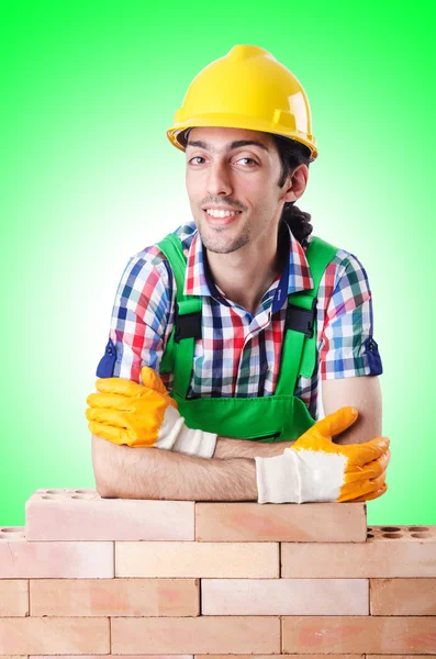 Construtor com chapéu duro — Fotografia de Stock