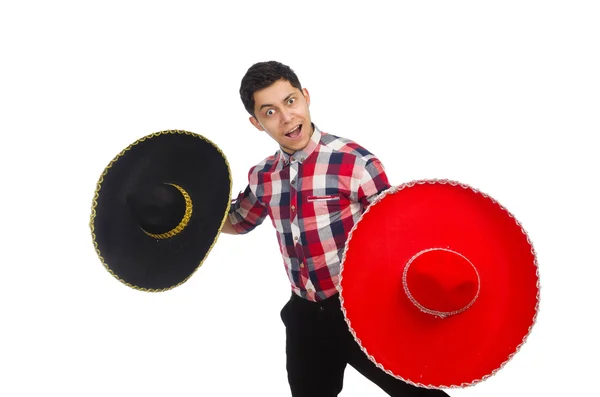 Funny mexican with sombrero in concept — Stock Photo, Image