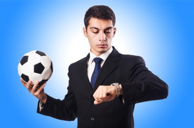 Futbol ile genç işadamı