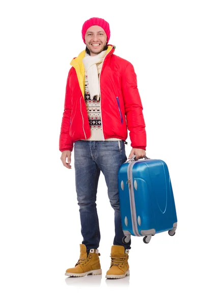 Man preparing for winter vacation — Stock Photo, Image