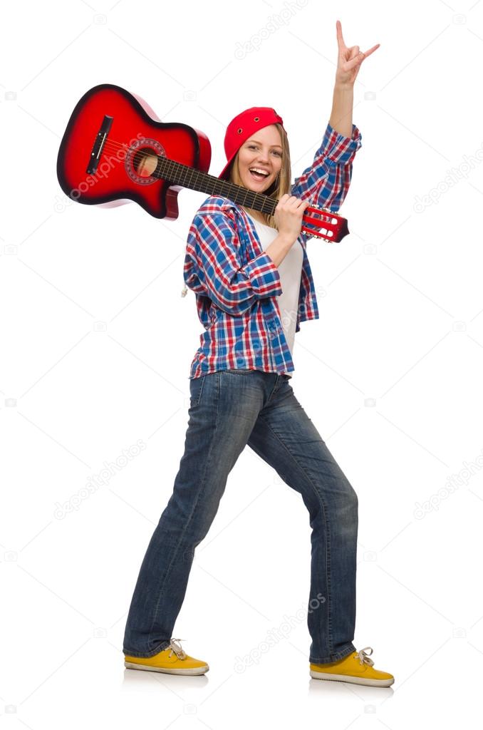 Woman with guitar