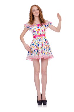 Moda elbiseli kadın