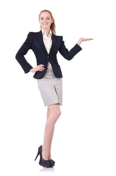 Geschäftsfrau isoliert auf der weißen Seite — Stockfoto