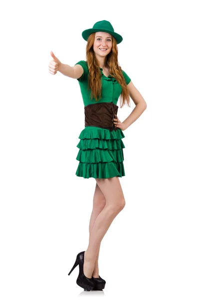 Femme en saint patrick concept — Photo