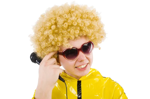 Man in yellow suit — Stock Photo, Image