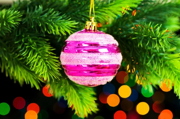 Christmas decoration on the fir tree — Stock Photo, Image