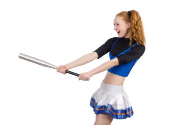 Amigo kız beyaz arka planda izole edilmiş.