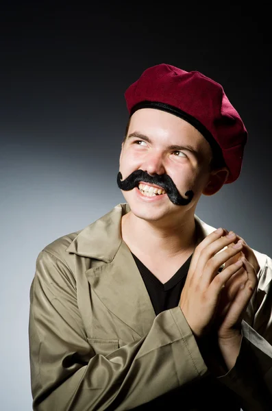 Soldat drôle dans l'armée — Photo