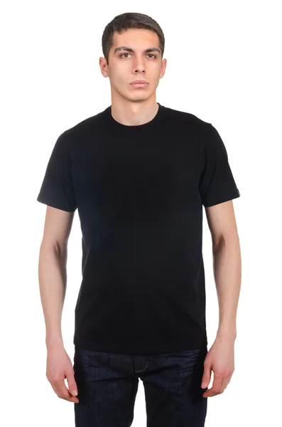 Camiseta masculina isolada no fundo branco — Fotografia de Stock