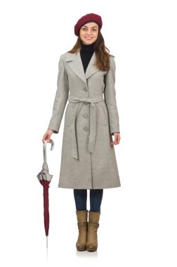 Şemsiyesi olan kadın beyaz tenli