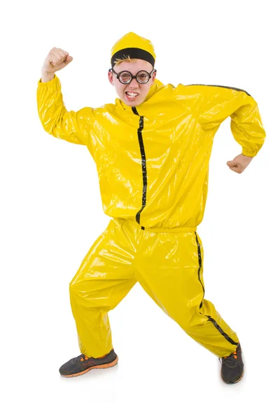 Homme en costume jaune — Photo