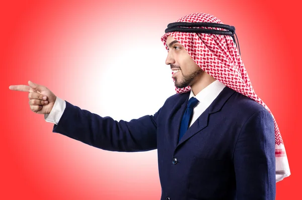 Arab businessman pointing — Stock Photo, Image