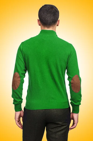 Sweter męski zielony — Zdjęcie stockowe