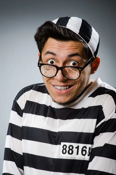 Prison inmate in funny concept — Stock Photo, Image