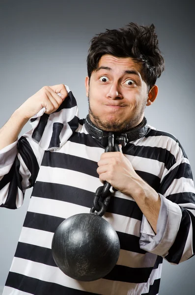 Prison inmate in funny — Stock Photo, Image