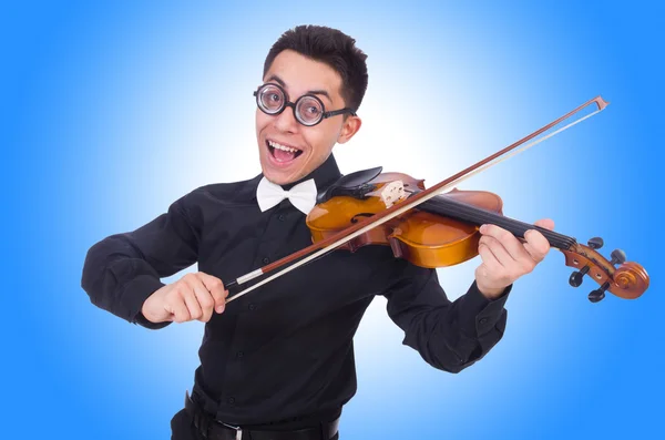 Divertente violinista — Foto Stock