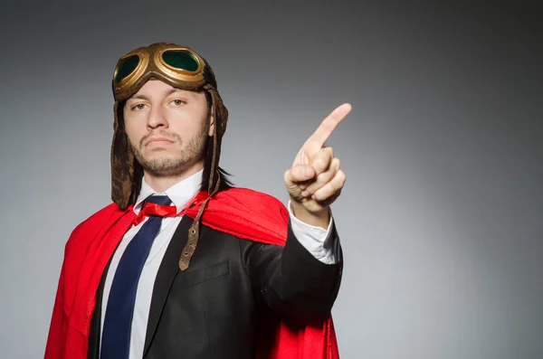 Homem vestindo roupas vermelhas em conceito engraçado — Fotografia de Stock