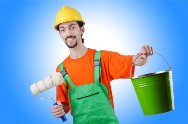 sevimli erkek ressam