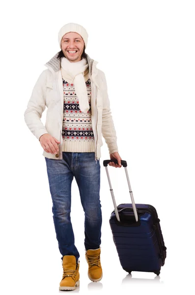 Man preparing for winter vacation — Stock Photo, Image