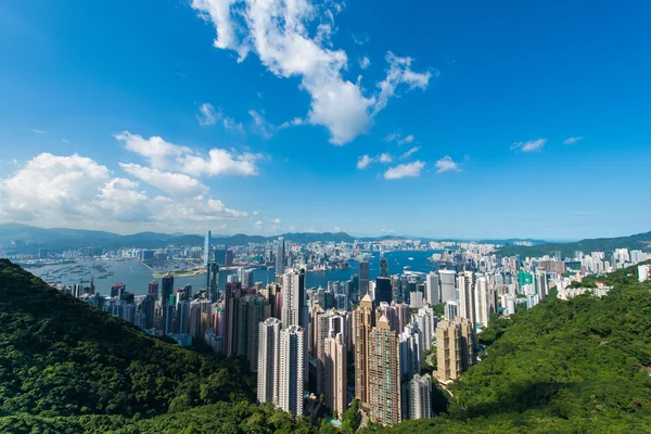 Uitzicht op Hong Kong gedurende de dag — Stockfoto