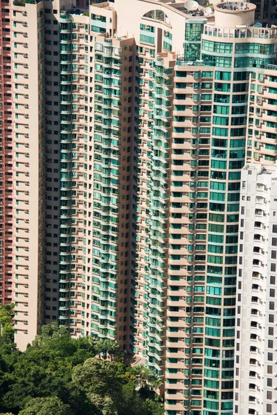 Hong Kong 'daki yoğun konut binası. — Stok fotoğraf