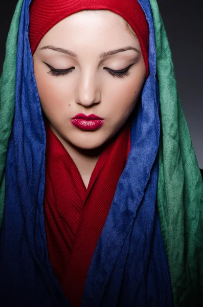 Young woman with headscarf — Stock Photo, Image