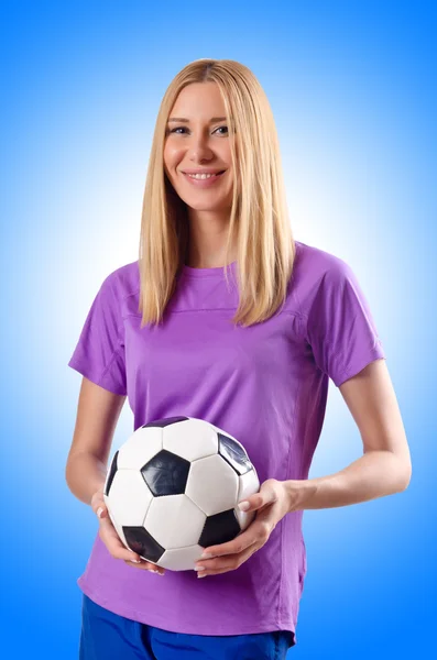 Young woman with ball — Stock Photo, Image