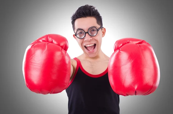 Hombre boxeador divertido — Foto de Stock