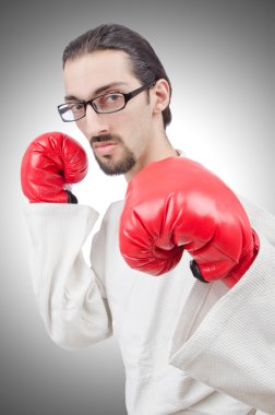 Karate savaşçı adam