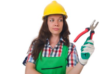 Beyaz izole sanayi işçisi