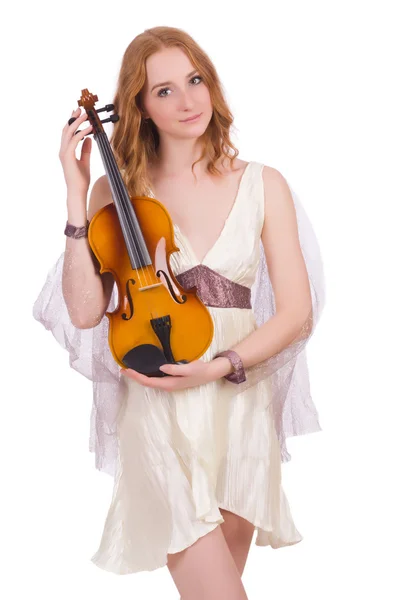 Ancient goddess with violin — Stock Photo, Image