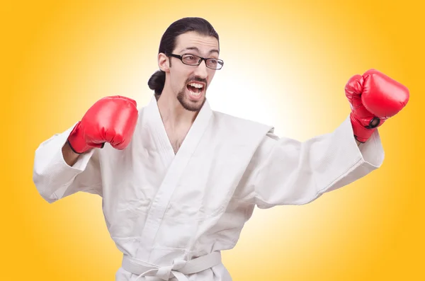 Karate fighter man — Stockfoto