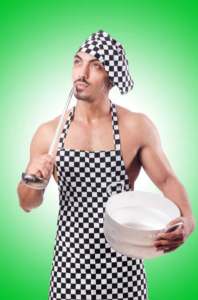 Sexy male cook — Stock Photo, Image