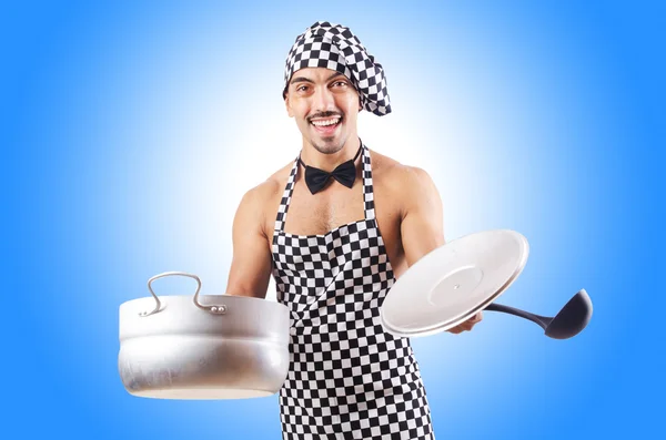 Sexy male cook — Stock Photo, Image