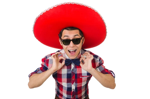 Funny mexican with sombrero in concept — Stock Photo, Image