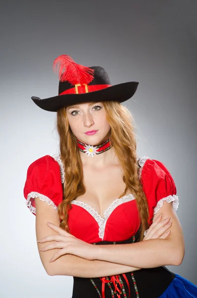 Mujer pirata usando sombrero y traje —  Fotos de Stock