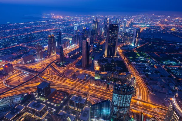 Panoram of night Dubai — Stock Photo, Image