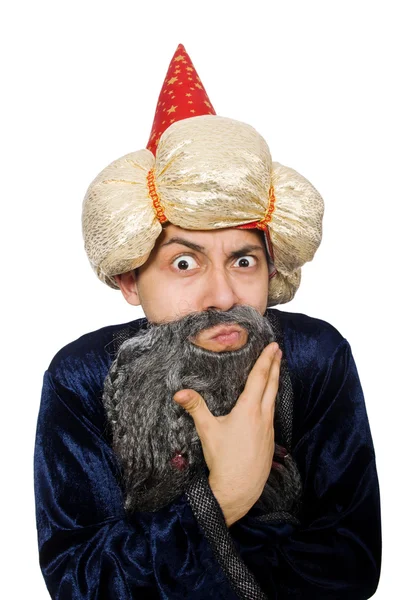 Funny wise wizard isolated on the white — Stock Photo, Image