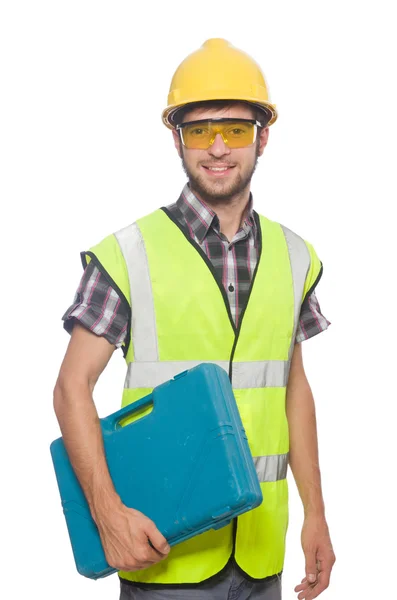 Industrial worker on white — Stock Photo, Image