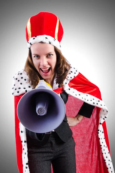 Woman queen in funny — Stock Photo, Image