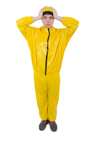 Muž ve žlutém obleku — Stock fotografie
