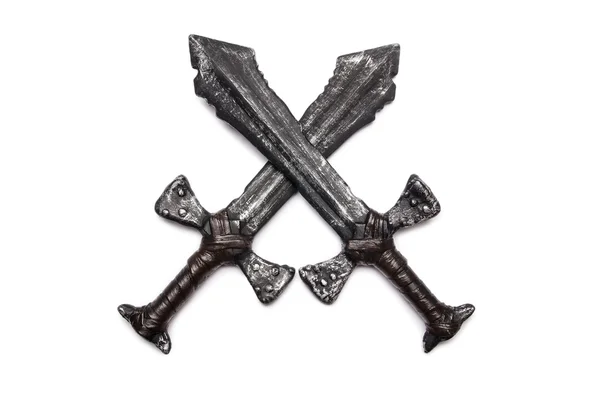 Medieaval swords isolated on the white — Stock Photo, Image