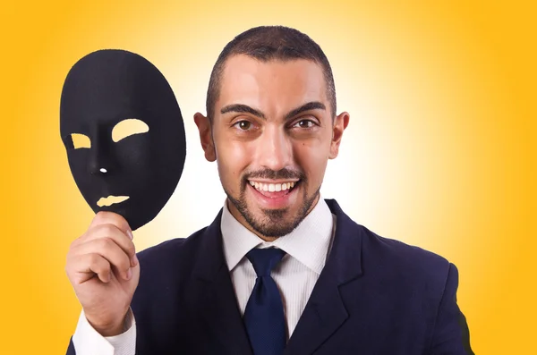 Man with black mask — Stock Photo, Image