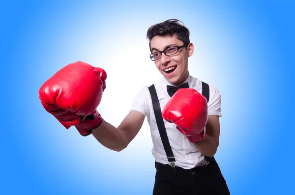 Hombre boxeador divertido — Foto de Stock