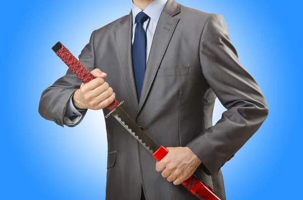 Succsessful Businessman with sword