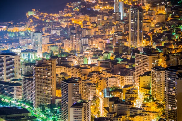 Vista nocturna de Mónaco — Foto de Stock