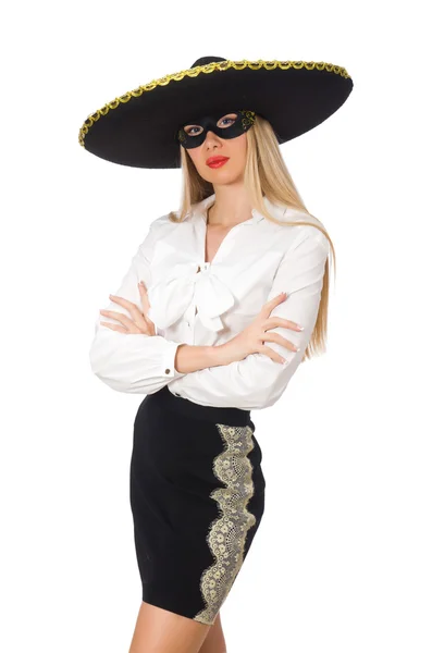 Mujer usando sombrero — Foto de Stock