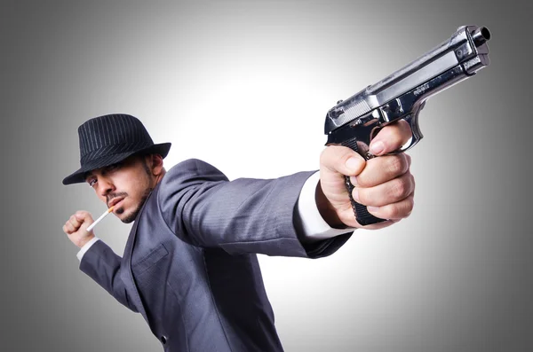 ビジネス銃を持つ男 — ストック写真